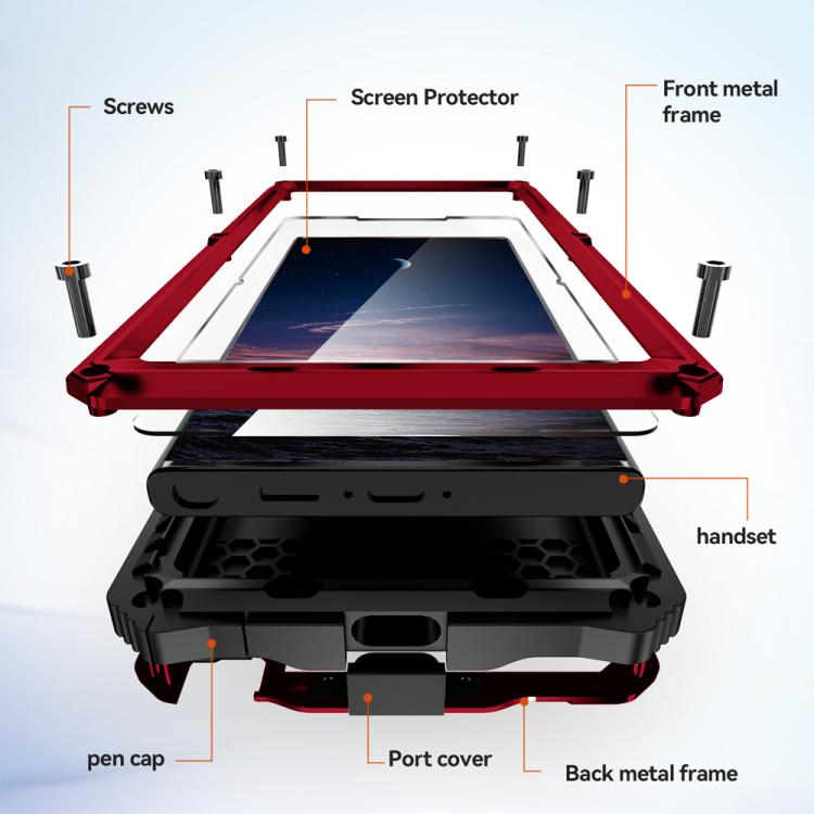 For Samsung Galaxy S25 Ultra 5G R-JUST Life Waterproof Dustproof Shockproof Holder Phone Case