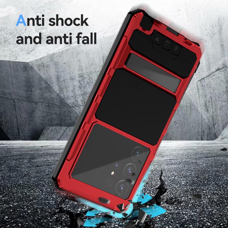 For Samsung Galaxy S25 Ultra 5G R-JUST Life Waterproof Dustproof Shockproof Holder Phone Case