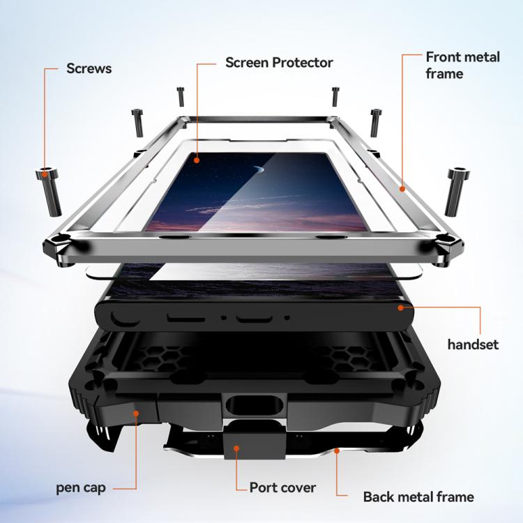 For Samsung Galaxy S25 Ultra 5G R-JUST Life Waterproof Dustproof Shockproof Holder Phone Case