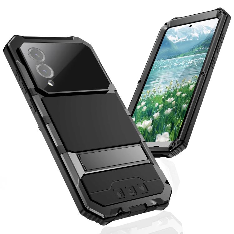 For Samsung Galaxy S25 Edge 5G R-JUST Life Waterproof Dustproof Shockproof Holder Phone Case