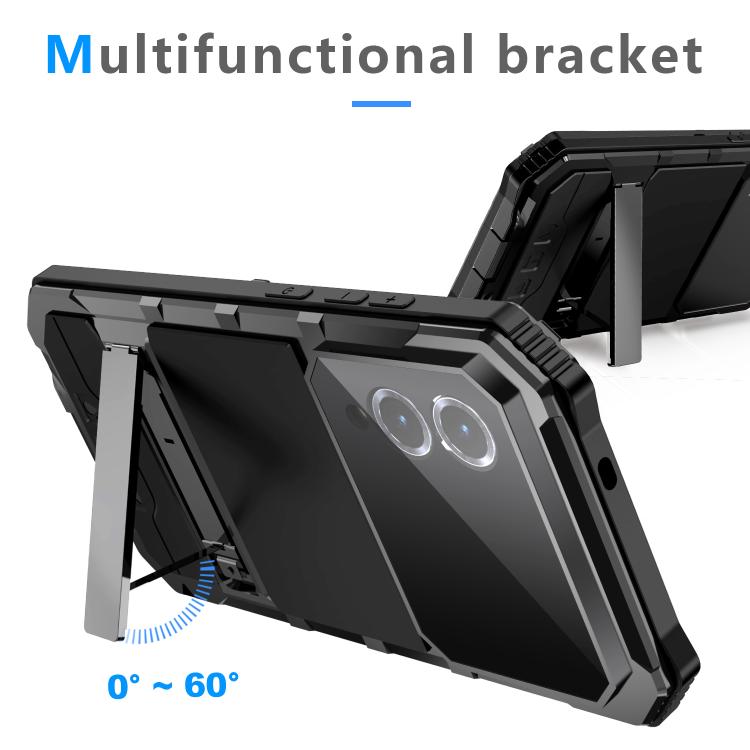 For Samsung Galaxy S25 Edge 5G R-JUST Life Waterproof Dustproof Shockproof Holder Phone Case