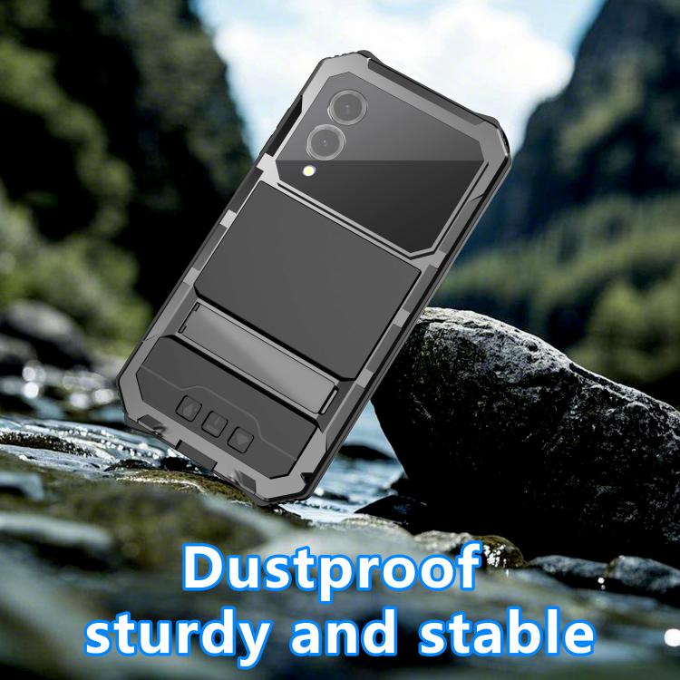 For Samsung Galaxy S25 Edge 5G R-JUST Life Waterproof Dustproof Shockproof Holder Phone Case
