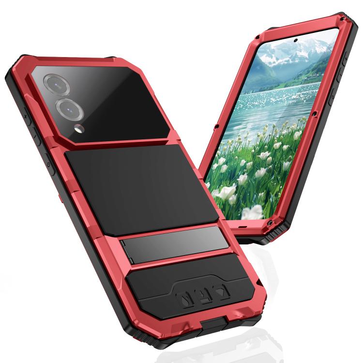 For Samsung Galaxy S25 Edge 5G R-JUST Life Waterproof Dustproof Shockproof Holder Phone Case