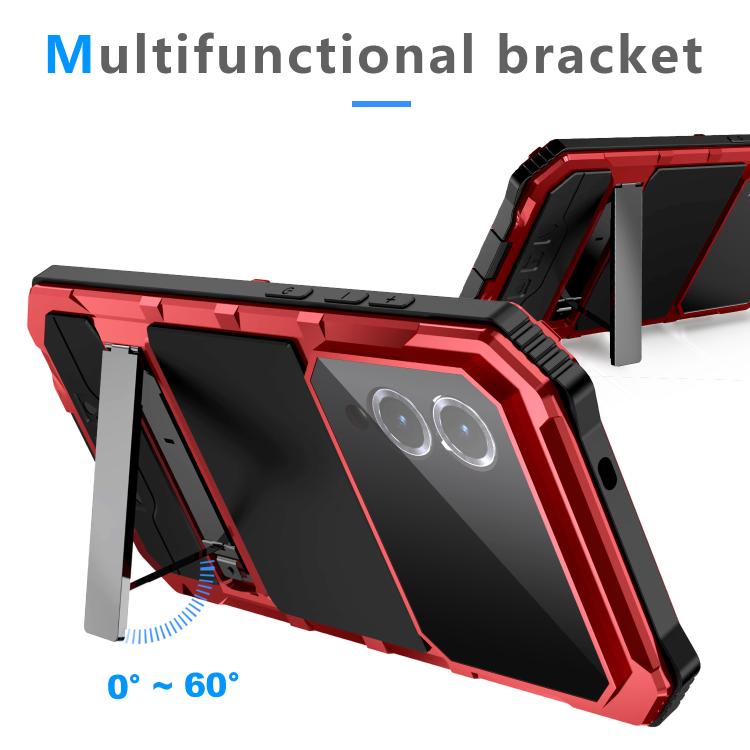 For Samsung Galaxy S25 Edge 5G R-JUST Life Waterproof Dustproof Shockproof Holder Phone Case