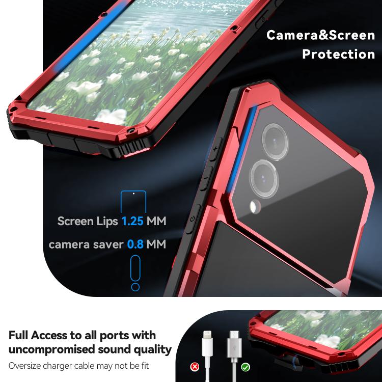 For Samsung Galaxy S25 Edge 5G R-JUST Life Waterproof Dustproof Shockproof Holder Phone Case