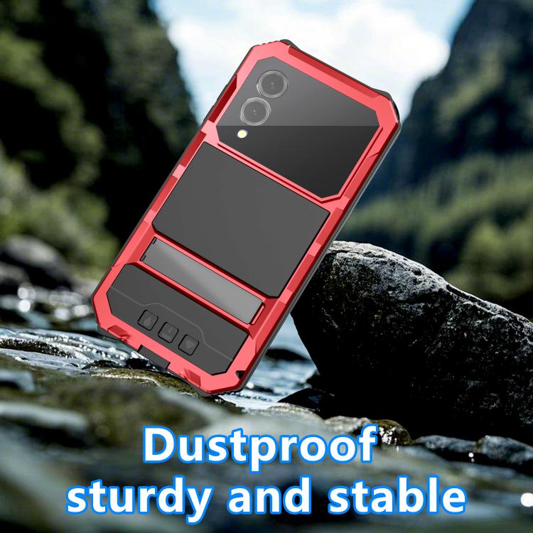 For Samsung Galaxy S25 Edge 5G R-JUST Life Waterproof Dustproof Shockproof Holder Phone Case