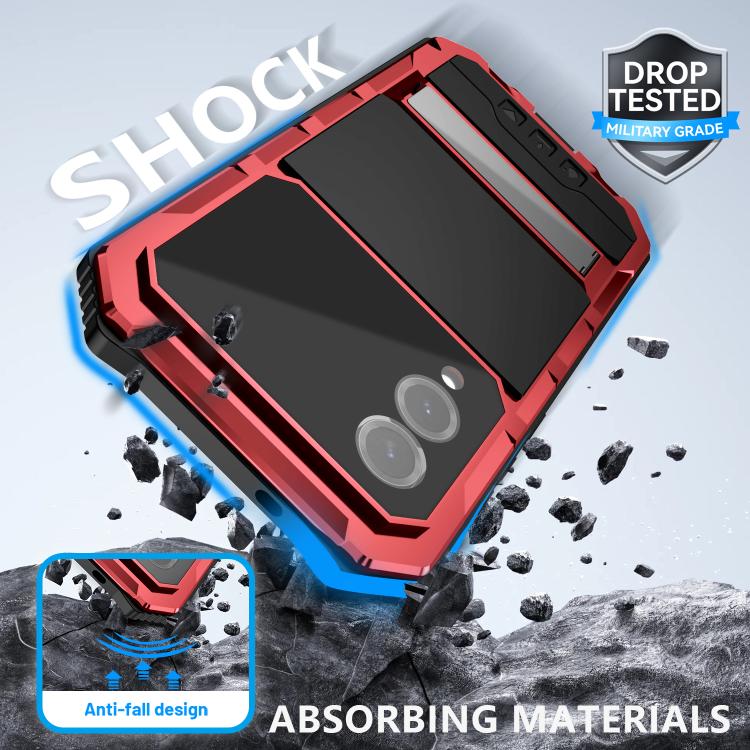 For Samsung Galaxy S25 Edge 5G R-JUST Life Waterproof Dustproof Shockproof Holder Phone Case