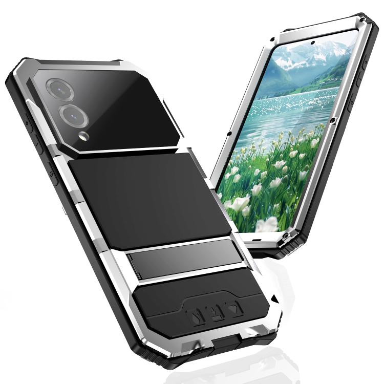 For Samsung Galaxy S25 Edge 5G R-JUST Life Waterproof Dustproof Shockproof Holder Phone Case