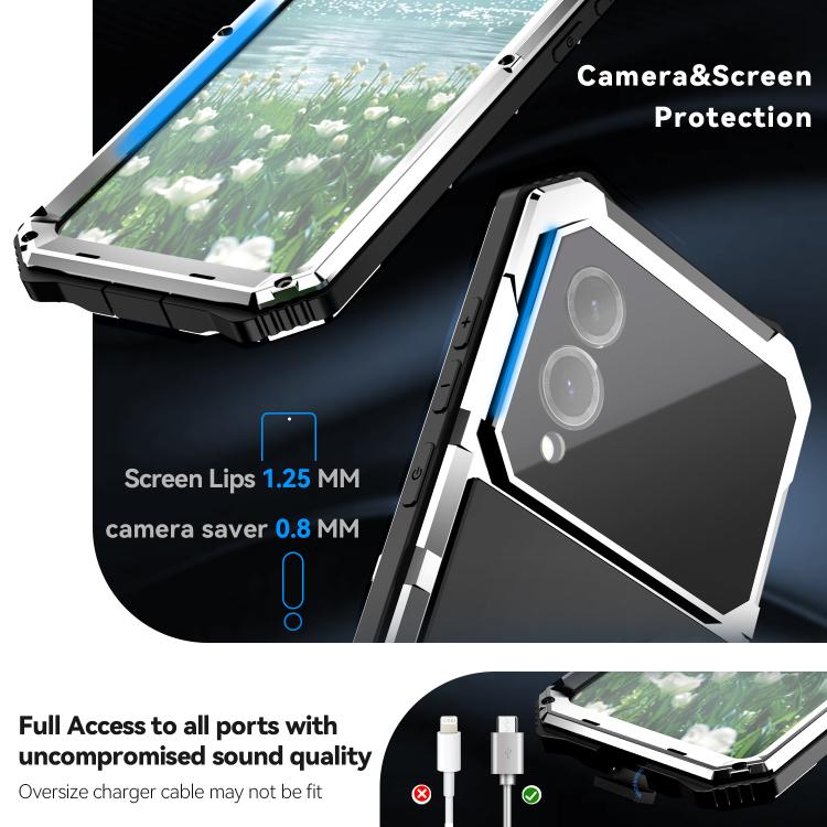 For Samsung Galaxy S25 Edge 5G R-JUST Life Waterproof Dustproof Shockproof Holder Phone Case