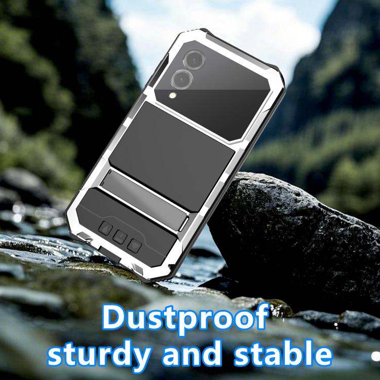 For Samsung Galaxy S25 Edge 5G R-JUST Life Waterproof Dustproof Shockproof Holder Phone Case