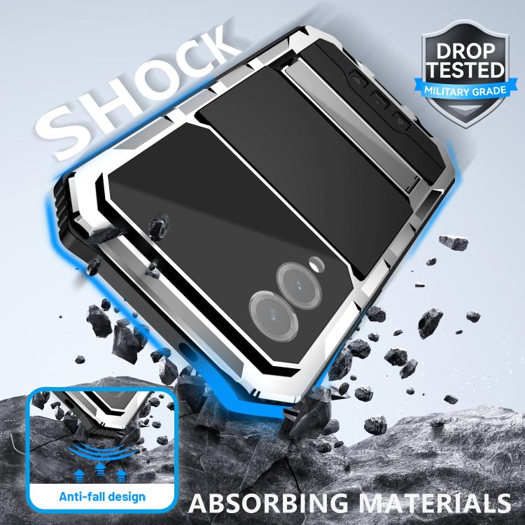For Samsung Galaxy S25 Edge 5G R-JUST Life Waterproof Dustproof Shockproof Holder Phone Case