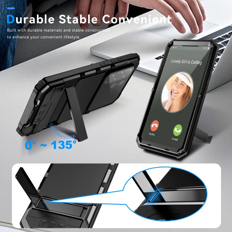 For Samsung Galaxy S26 Ultra 5G R-JUST Life Waterproof Dustproof Shockproof Holder Phone Case