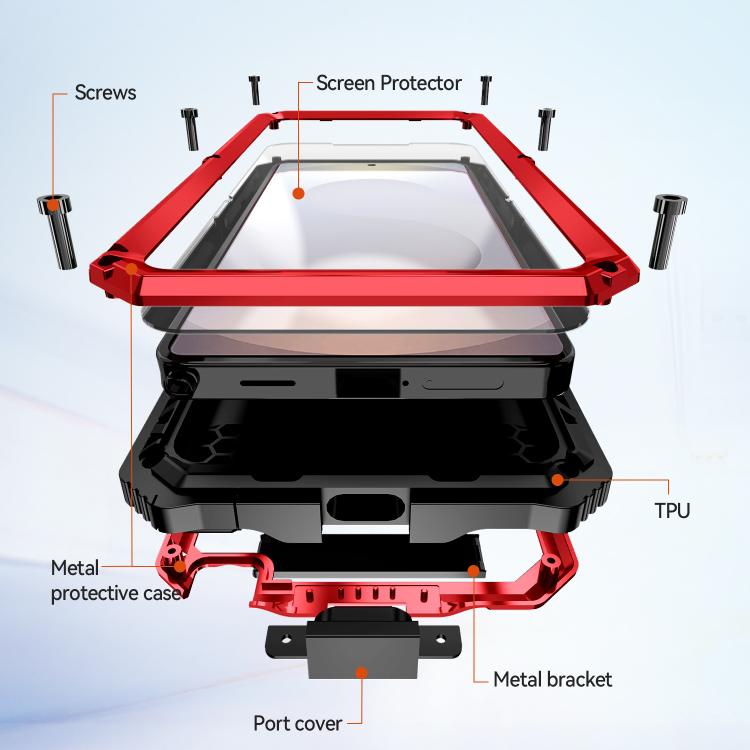 For Samsung Galaxy S26 Ultra 5G R-JUST Life Waterproof Dustproof Shockproof Holder Phone Case