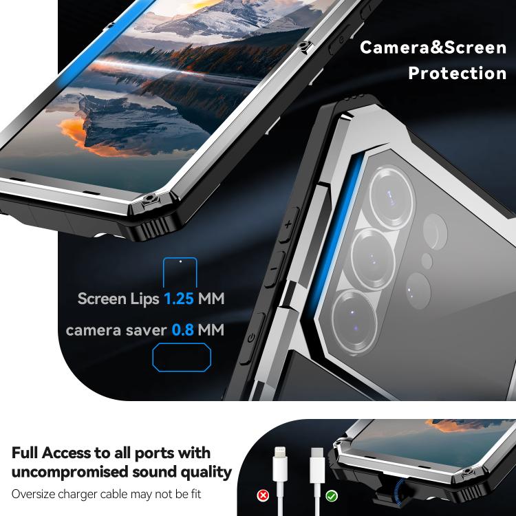 For Samsung Galaxy S26 Ultra 5G R-JUST Life Waterproof Dustproof Shockproof Holder Phone Case