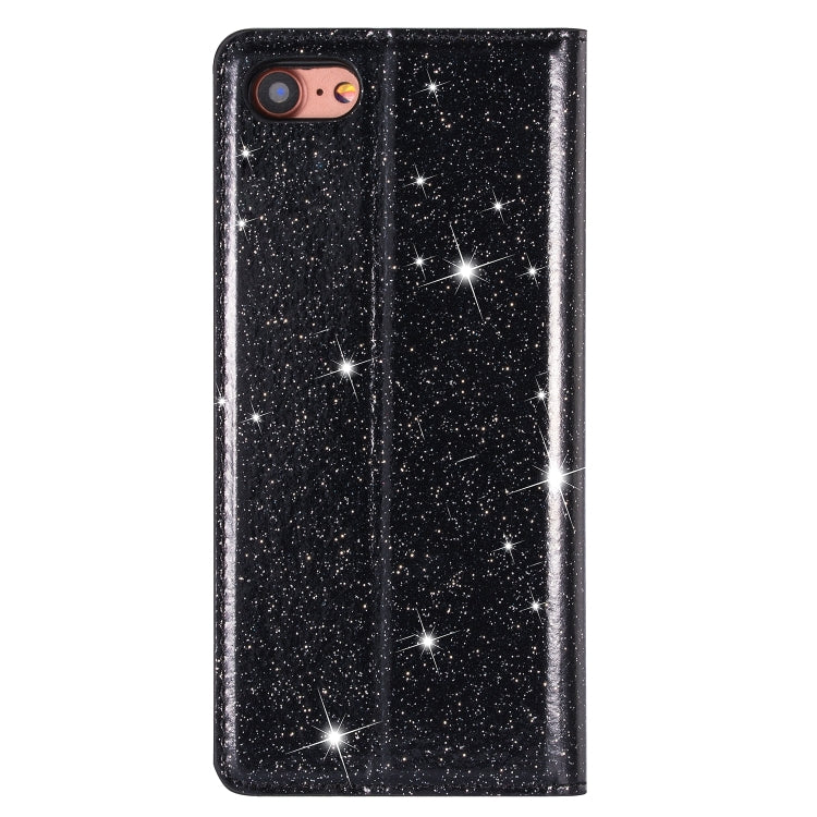For iPhone 8 / 7 Ultrathin Glitter Magnetic Horizontal Flip Leather Case with Holder & Card Slots