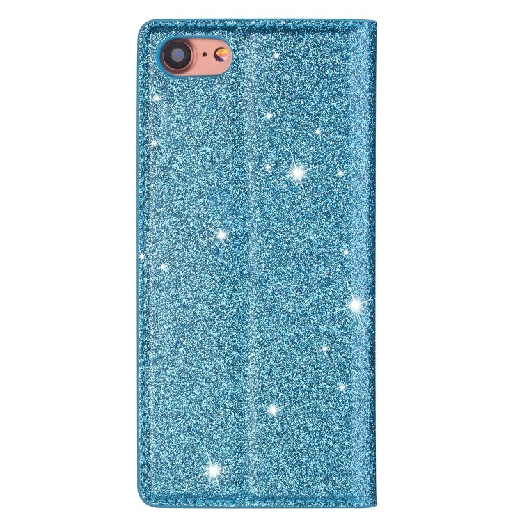 For iPhone 8 / 7 Ultrathin Glitter Magnetic Horizontal Flip Leather Case with Holder & Card Slots
