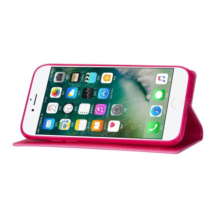 For iPhone 8 / 7 Ultrathin Glitter Magnetic Horizontal Flip Leather Case with Holder & Card Slots