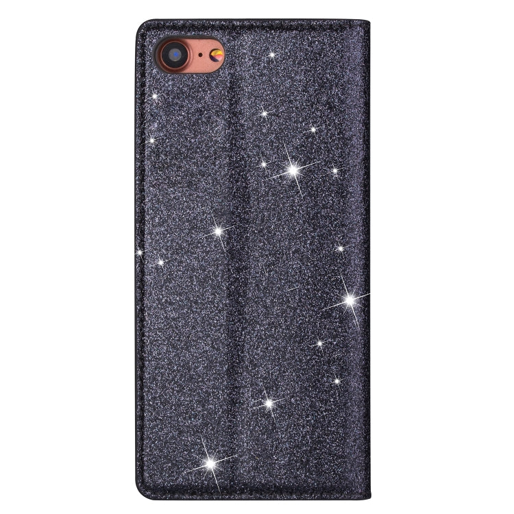 For iPhone 8 / 7 Ultrathin Glitter Magnetic Horizontal Flip Leather Case with Holder & Card Slots