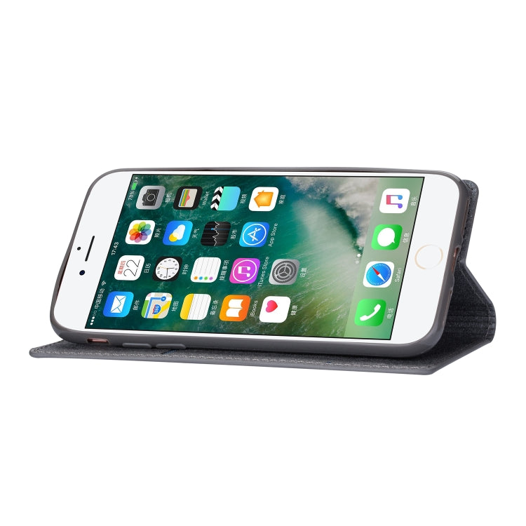 For iPhone 8 / 7 Ultrathin Glitter Magnetic Horizontal Flip Leather Case with Holder & Card Slots