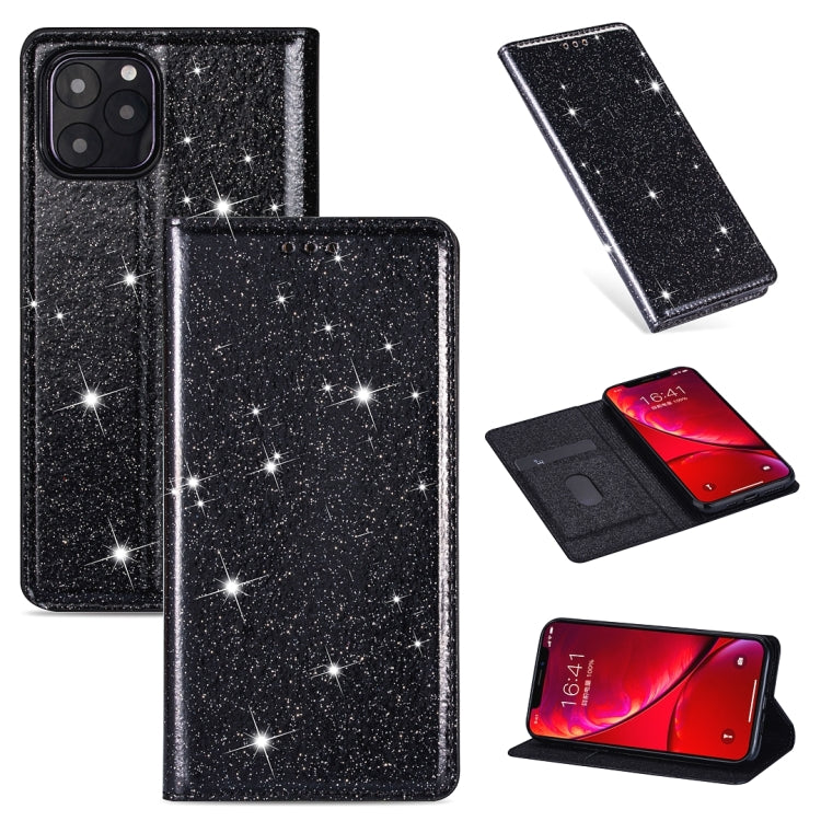For iPhone 11 Pro Ultrathin Glitter Magnetic Horizontal Flip Leather Case with Holder & Card Slots