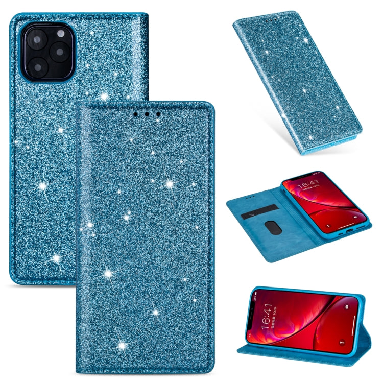 For iPhone 11 Pro Ultrathin Glitter Magnetic Horizontal Flip Leather Case with Holder & Card Slots