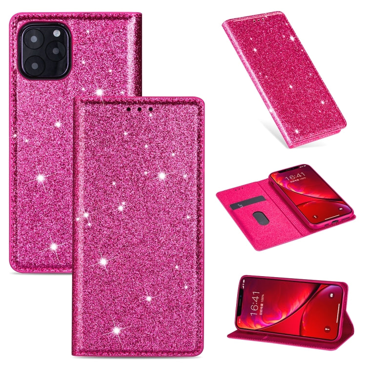 For iPhone 11 Pro Ultrathin Glitter Magnetic Horizontal Flip Leather Case with Holder & Card Slots