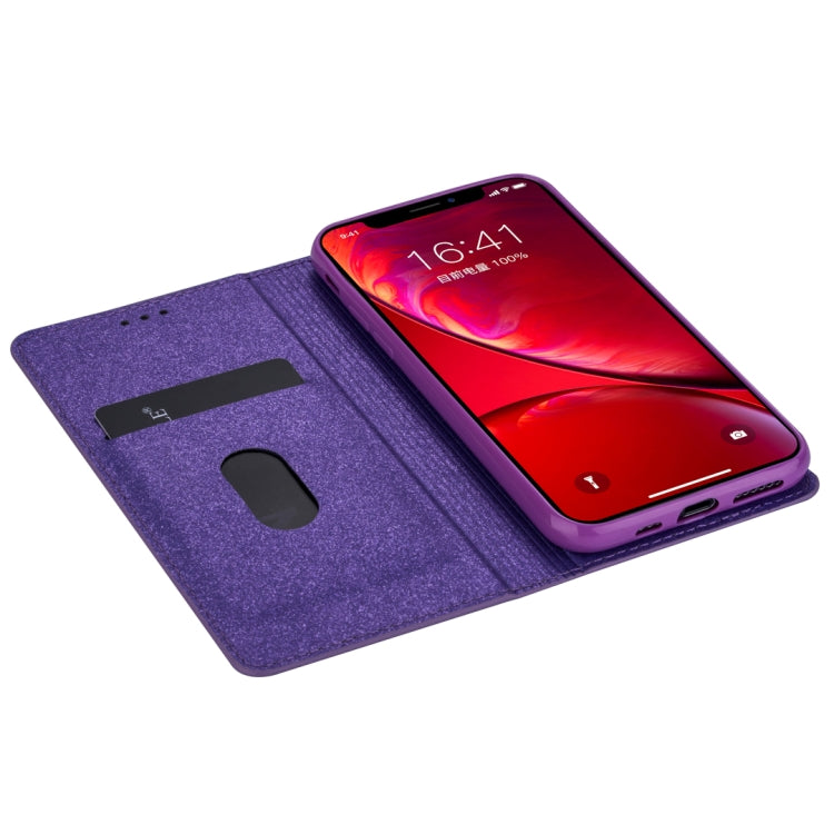 For iPhone 11 Pro Ultrathin Glitter Magnetic Horizontal Flip Leather Case with Holder & Card Slots