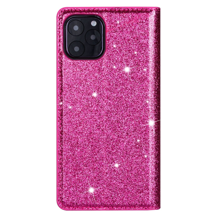 For iPhone 11 Pro Max Ultrathin Glitter Magnetic Horizontal Flip Leather Case with Holder & Card Slots