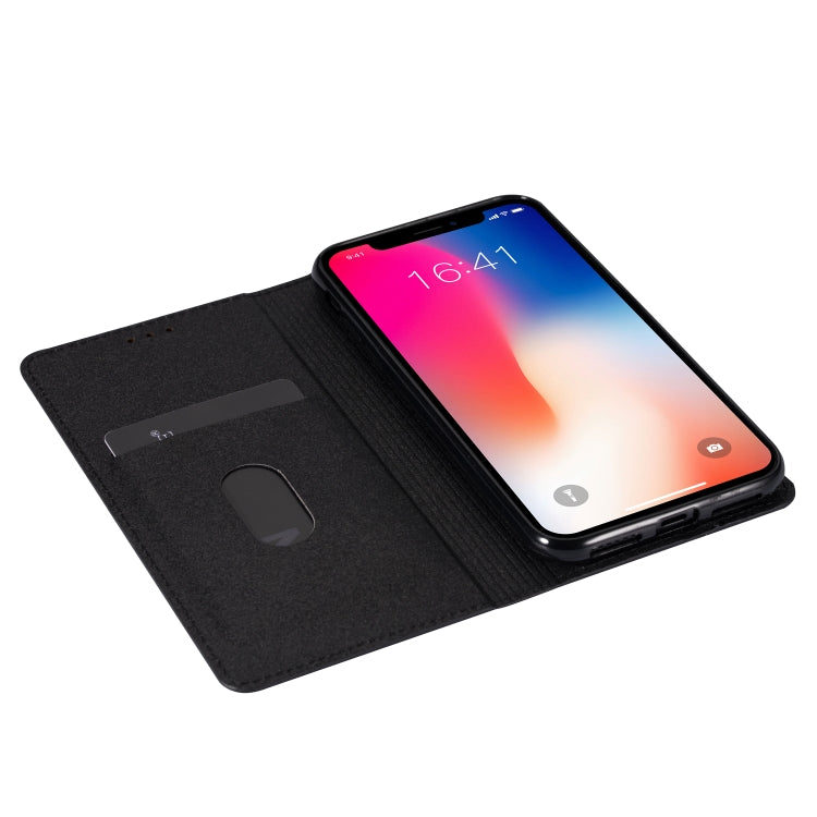 For iPhone X / XS Ultrathin Glitter Magnetic Horizontal Flip Leather Case with Holder & Card Slots