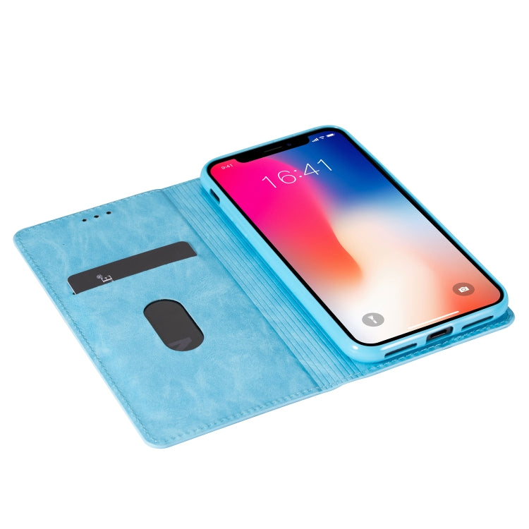 For iPhone X / XS Ultrathin Glitter Magnetic Horizontal Flip Leather Case with Holder & Card Slots