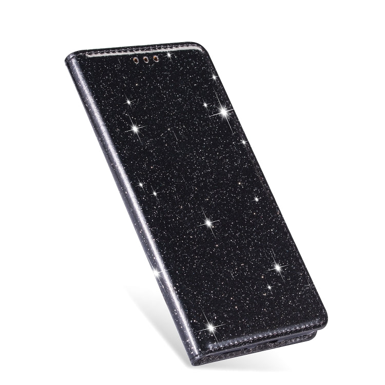 For iPhone XS Max Ultrathin Glitter Magnetic Horizontal Flip Leather Case with Holder & Card Slots