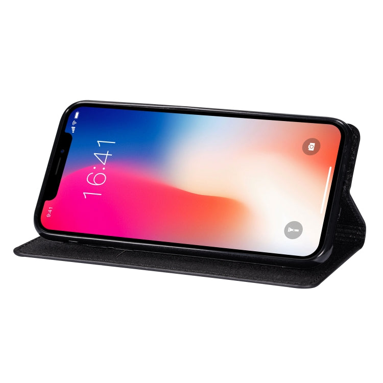 For iPhone XS Max Ultrathin Glitter Magnetic Horizontal Flip Leather Case with Holder & Card Slots