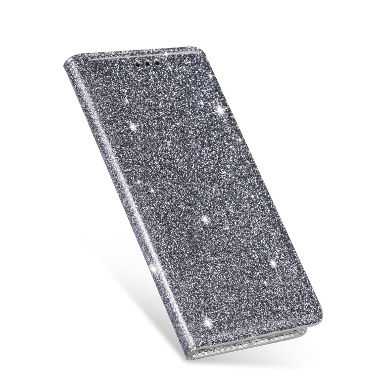 For iPhone XS Max Ultrathin Glitter Magnetic Horizontal Flip Leather Case with Holder & Card Slots