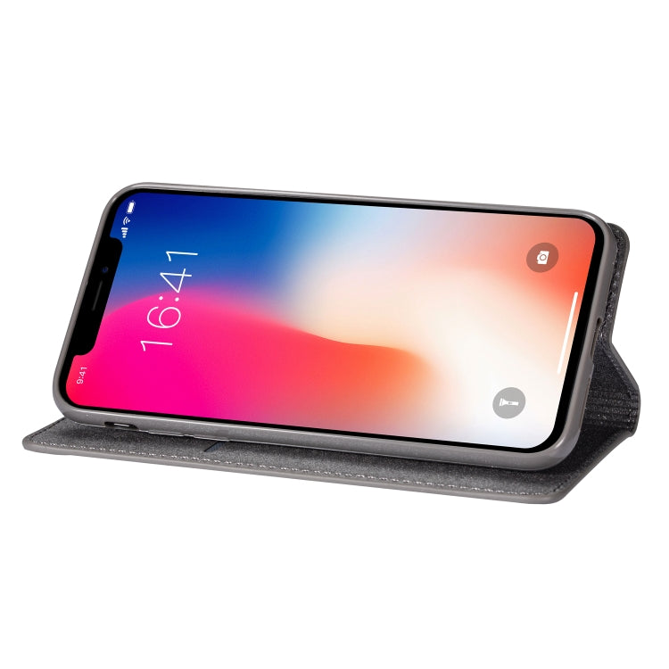 For iPhone XS Max Ultrathin Glitter Magnetic Horizontal Flip Leather Case with Holder & Card Slots