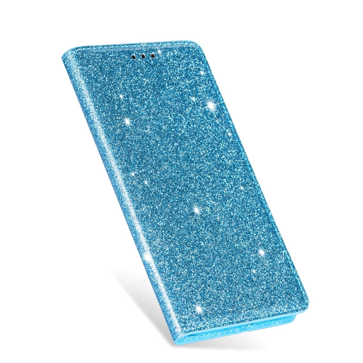 For iPhone XR Ultrathin Glitter Magnetic Horizontal Flip Leather Case with Holder & Card Slots