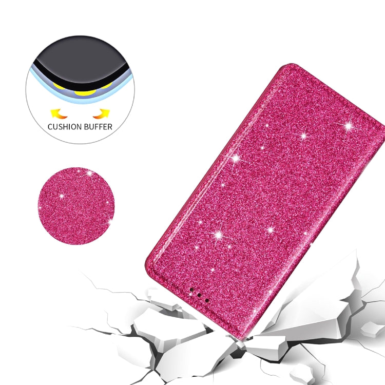 For iPhone XR Ultrathin Glitter Magnetic Horizontal Flip Leather Case with Holder & Card Slots