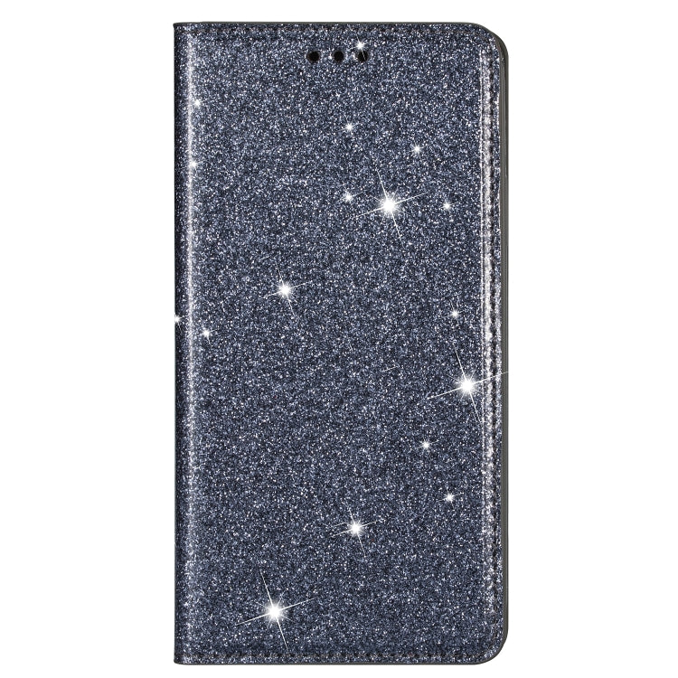 For iPhone XR Ultrathin Glitter Magnetic Horizontal Flip Leather Case with Holder & Card Slots