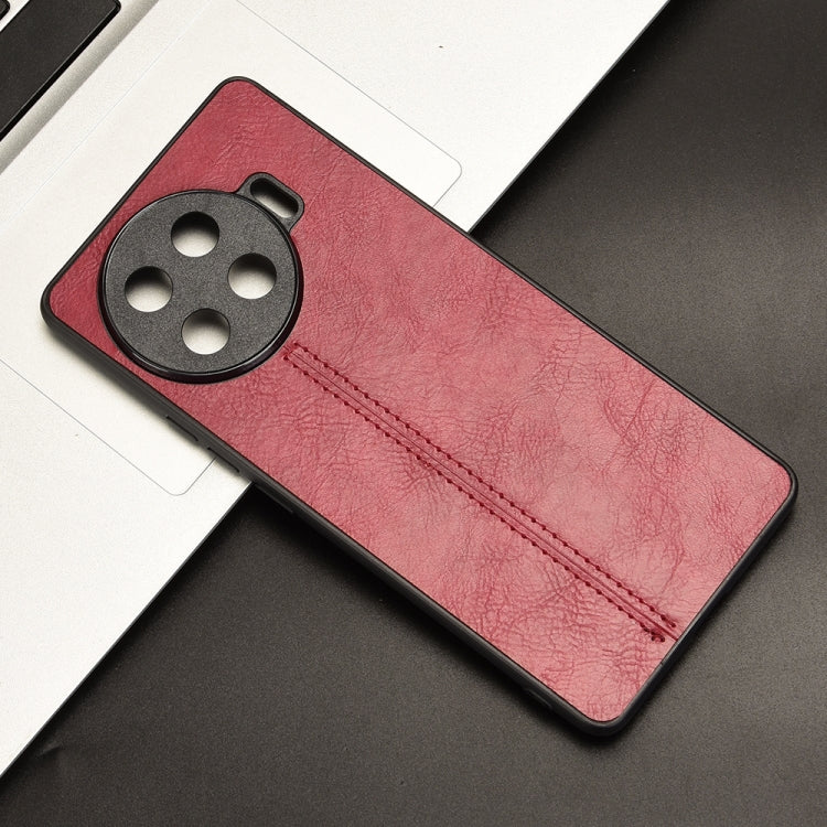 For For Tecno Spark 20 Pro+ 4G Cow Pattern Sewing Back Cover Phone Case