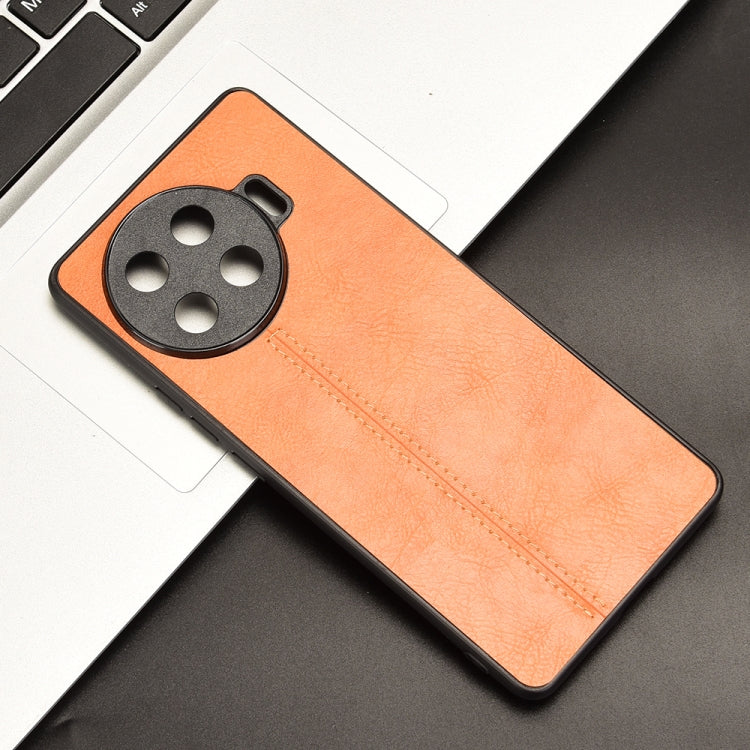 For For Tecno Spark 20 Pro+ 4G Cow Pattern Sewing Back Cover Phone Case