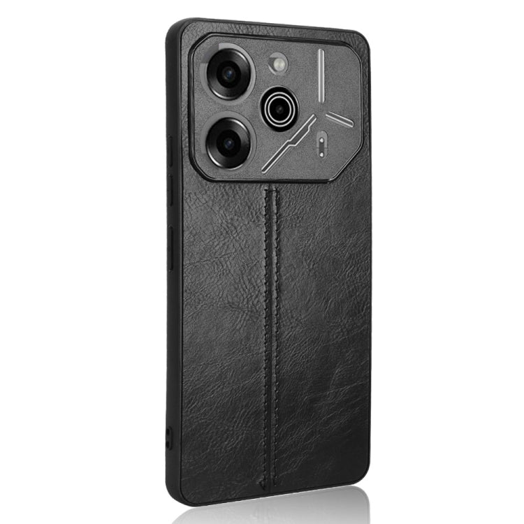 For Tecno Pova 6 Pro 5G Cow Pattern Sewing Back Cover Phone Case