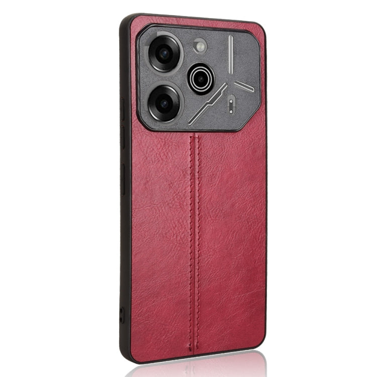 For Tecno Pova 6 Pro 5G Cow Pattern Sewing Back Cover Phone Case