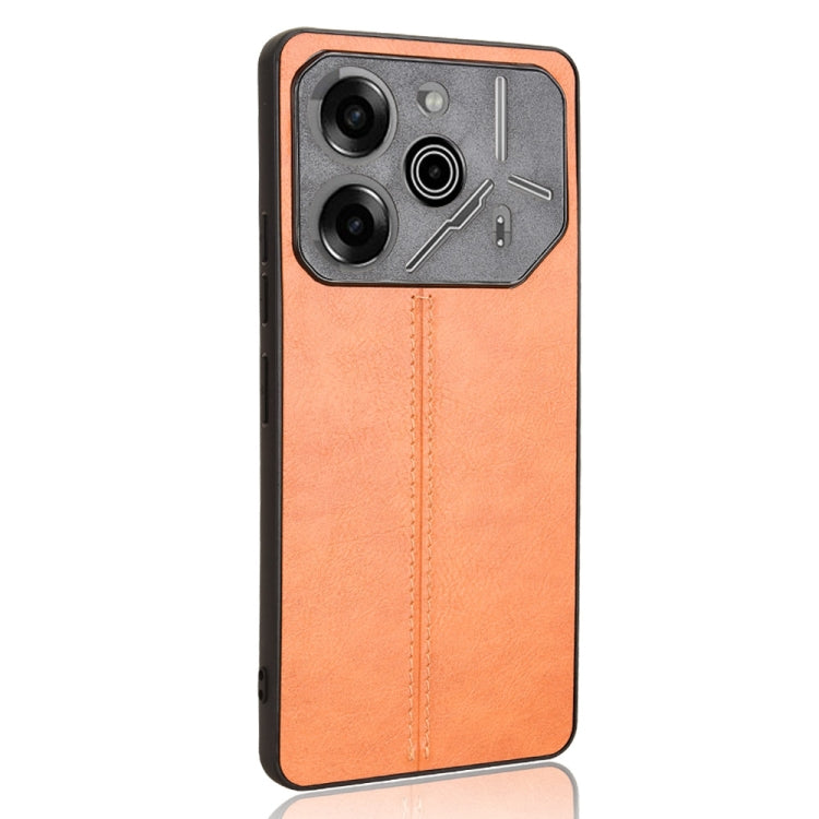 For Tecno Pova 6 Pro 5G Cow Pattern Sewing Back Cover Phone Case