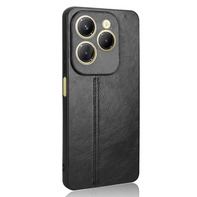 For Tecno Spark 20 Pro 4G Cow Pattern Sewing Back Cover Phone Case