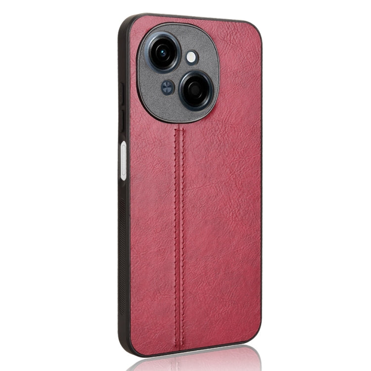 For Tecno Spark Go 1 Cow Pattern Sewing Back Cover Phone Case