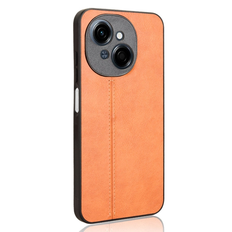 For Tecno Spark Go 1 Cow Pattern Sewing Back Cover Phone Case