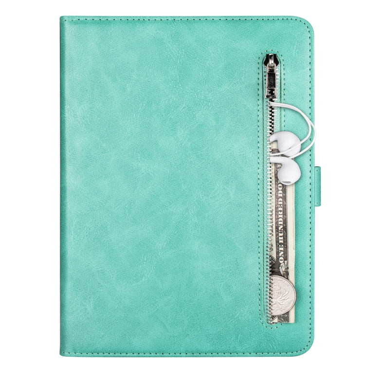 For iPad 1 / 2 / 3 / 4 Tablet Fashion Calf Texture Zipper Horizontal Flip Leather Case with Stand & Card Slots & Wallet & Wake-up / Sleep Function