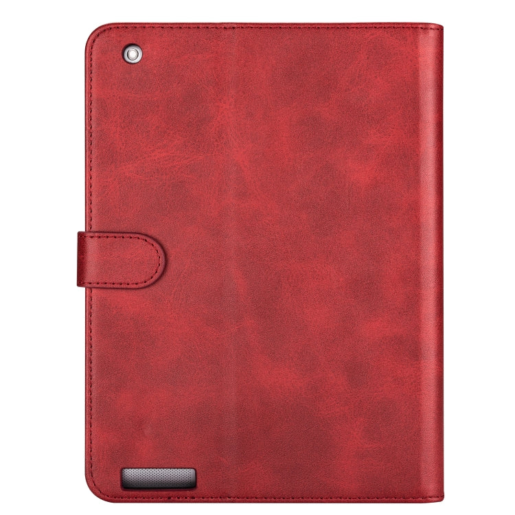 For iPad 1 / 2 / 3 / 4 Tablet Fashion Calf Texture Zipper Horizontal Flip Leather Case with Stand & Card Slots & Wallet & Wake-up / Sleep Function