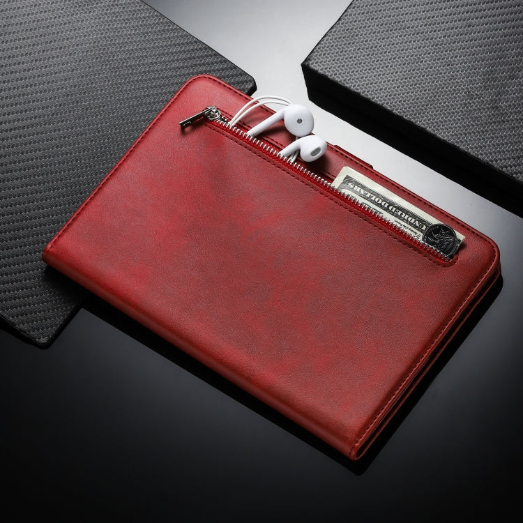 For iPad 1 / 2 / 3 / 4 Tablet Fashion Calf Texture Zipper Horizontal Flip Leather Case with Stand & Card Slots & Wallet & Wake-up / Sleep Function