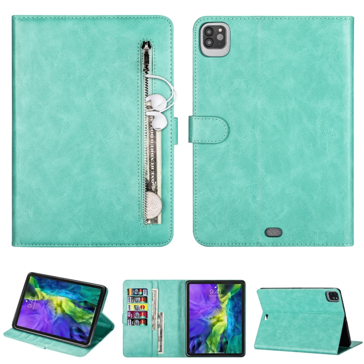 For iPad Pro 11(2020) / Pro 11(2018) Tablet Fashion Calf Texture Zipper Horizontal Flip Leather Tablet Case with Stand & Card Slots & Wallet & Wake-up / Sleep Function
