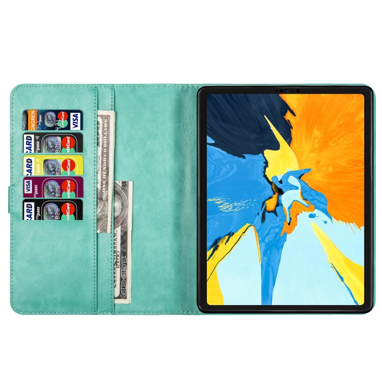 For iPad Pro 11(2020) / Pro 11(2018) Tablet Fashion Calf Texture Zipper Horizontal Flip Leather Tablet Case with Stand & Card Slots & Wallet & Wake-up / Sleep Function
